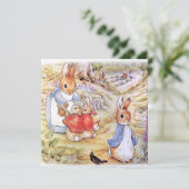 Peter the Rabbit met Josephine Bunny in de Bossen Bedankkaart (Staand voorkant)