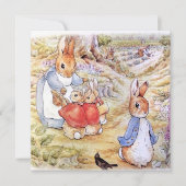 Peter the Rabbit met Josephine Bunny in de Bossen Bedankkaart (Voorkant)