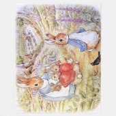 Peter the Rabbit met Josephine Bunny in de Bossen Fleece Deken (Voorkant)