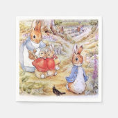 Peter the Rabbit met Josephine Bunny in de Bossen Servet (Voorkant)