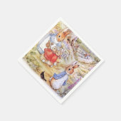 Peter the Rabbit met Josephine Bunny in de Bossen Servet (Hoek)