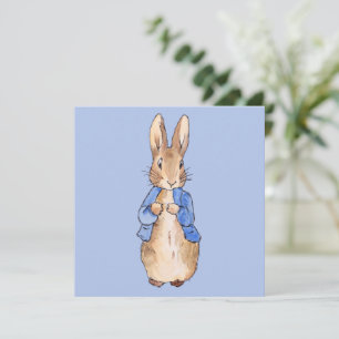 Peter the Rabbit op Blue Background Bedankkaart