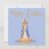 Peter the Rabbit op Blue Background Bedankkaart (Voorkant)