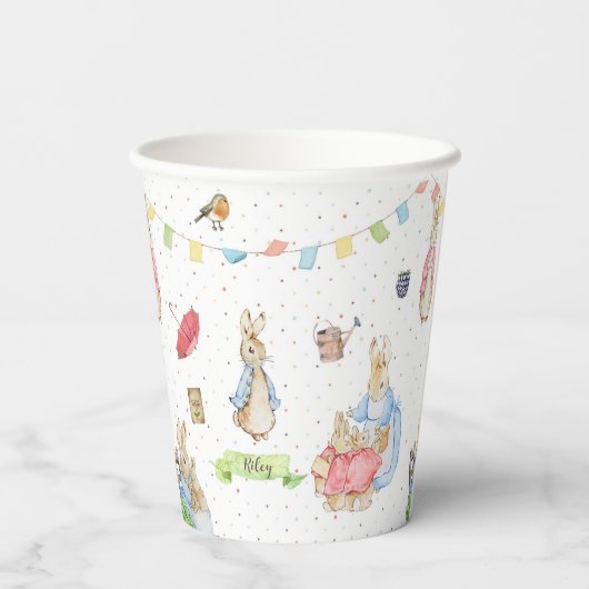 Peter the Rabbit Papieren Bekers (Achterkant)
