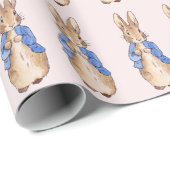 Peter the Rabbit Pink Background Cadeaupapier (Rol Hoek)