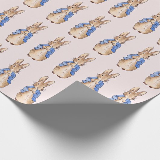 Peter the Rabbit Pink Background Cadeaupapier (Hoek)