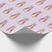Peter the Rabbit Pink jack Floral Lijst Cadeaupapier (Hoek)