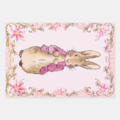 Peter the Rabbit Pink jack Floral Lijst Inpakpapier Vel (Voorkant)