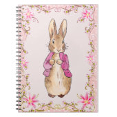 Peter the Rabbit Pink jack Floral Lijst Notitieboek (Voorkant)