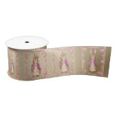Peter the Rabbit Pink jack Floral Lijst Satijnen Lint (Spoel)