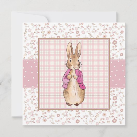 Peter the Rabbit Pink jack jack jack jack jack jac Bedankkaart (Voorkant)