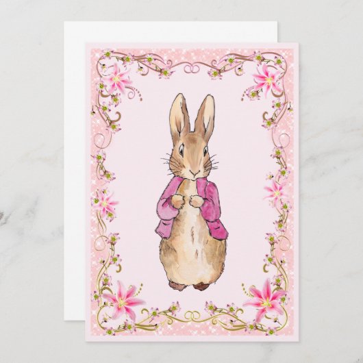 Peter the Rabbit Pink jack jack jack jack jack jac Kaart (Voorkant / Achterkant)