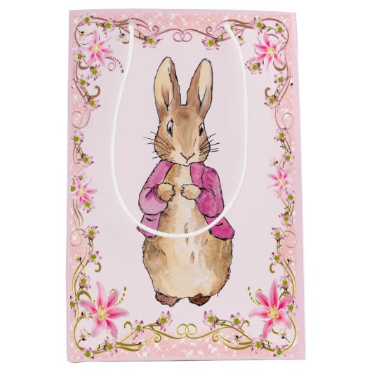 Peter the Rabbit Pink jack jack jack jack jack jac Medium Cadeauzakje (Voorkant)