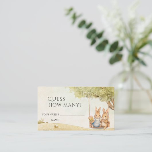 Peter the Rabbit  raad eens hoeveel Informatiekaartje (Staand voorkant)