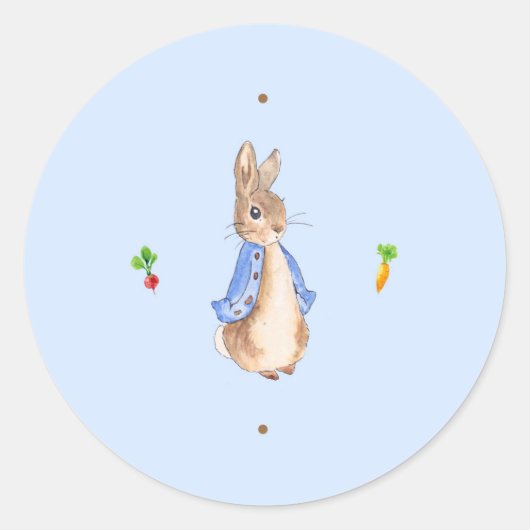 Peter the Rabbit Ronde Sticker (Voorkant)