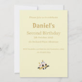 Peter the Rabbit Second Birthday Invitation Kaart (Achterkant)