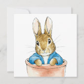 Peter the Rabbit Sitting in a Plant Pot Kaart (Voorkant)