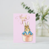 Peter the Rabbit Sitting in a Pot Briefkaart (Staand voorkant)
