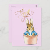 Peter the Rabbit Sitting in a Pot Briefkaart (Voorkant / Achterkant)