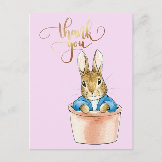 Peter the Rabbit Sitting in a Pot Briefkaart (Voorkant)