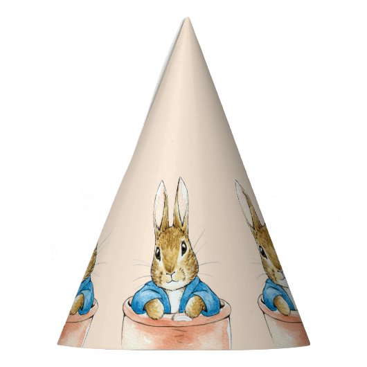 Peter the Rabbit Sitting in a Pot Feesthoedjes (Links)