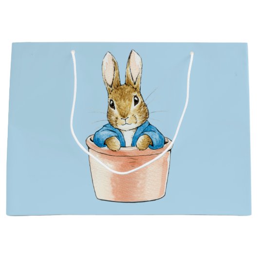 Peter the Rabbit Sitting in a Pot Groot Cadeauzakje (Voorkant)