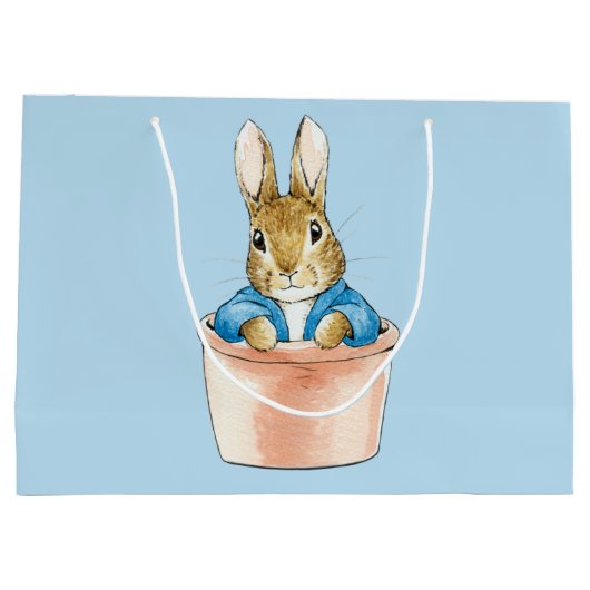Peter the Rabbit Sitting in a Pot Groot Cadeauzakje (Achterkant)
