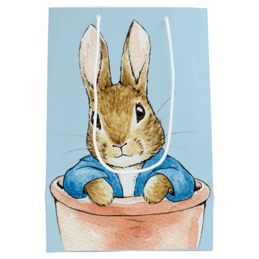 Peter the Rabbit Sitting in a Pot Medium Cadeauzakje (Achterkant)