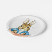 Peter the Rabbit Sitting in a Pot Papieren Bordje (Gekanteld)