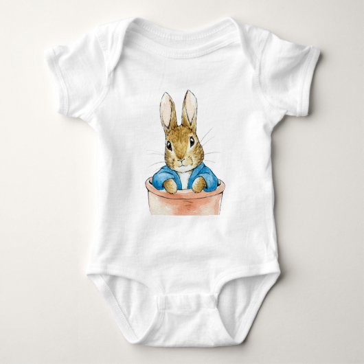 Peter the Rabbit Sitting in a Pot Romper (Voorkant)