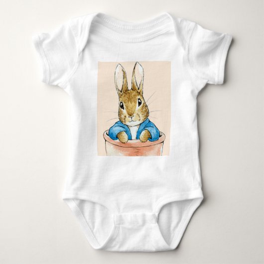 Peter the Rabbit Sitting in a Pot Romper (Voorkant)