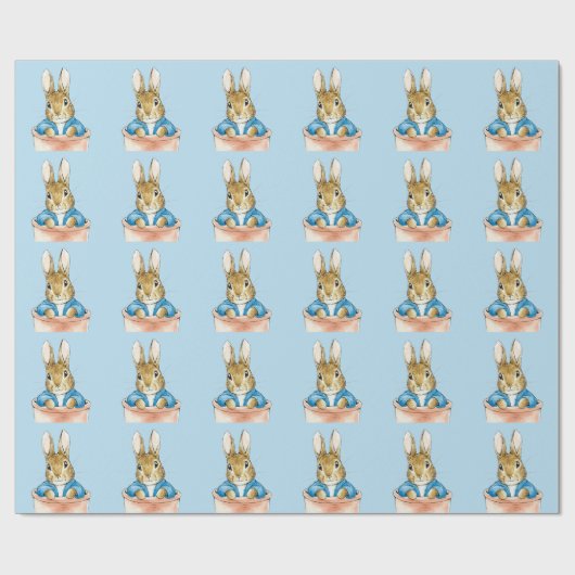 Peter the Rabbit Sitting in Plant Pot Cadeaupapier (Vlak)