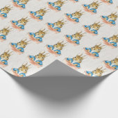Peter the Rabbit Sitting in Pot Plant Cadeaupapier (Hoek)
