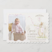 Peter the Rabbit Some Bunny 1st Birthday Foto Kaart (Voorkant)