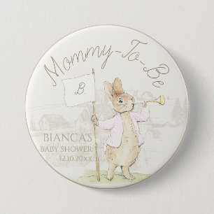 Peter the Rabbit Some Bunny Baby shower Mama to b Ronde Button 7,6 Cm