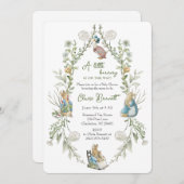 Peter the Rabbit Wildflower Baby Is On The Way QR  Kaart (Voorkant / Achterkant)