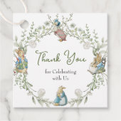 Peter the Rabbit Wildflower Baby Shower Thanks  Bedankjes Labels (Voorkant)