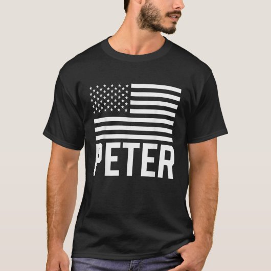 Peter USA Gepersonaliseerde voornaam Verjaardag T-shirt (Voorkant)