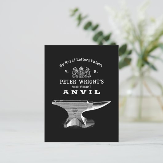  Peter Wright Anvil Blacksmithing Briefkaart (Staand voorkant)