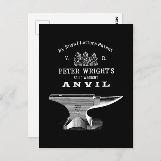  Peter Wright Anvil Blacksmithing Briefkaart (Voorkant / Achterkant)