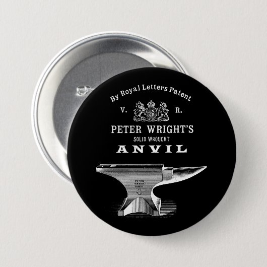 Peter Wright Anvil Blacksmithing Ronde Button 7,6 Cm (Voorkant /achterkant)
