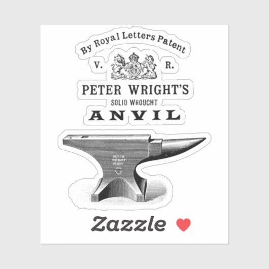 Peter Wright Anvil Blacksmithing Sticker (Vel)