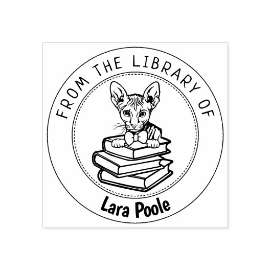 Peterbald Cat, boek uit de bibliotheek van Rubberstempel (Afrduk)