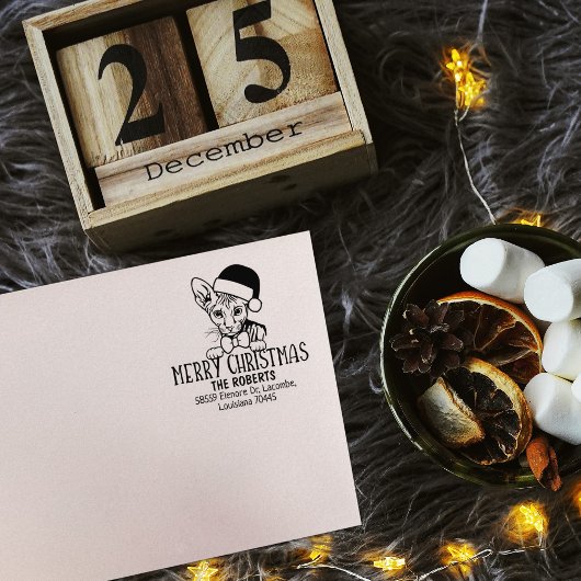 Peterbald Cat Return-adres Rubberstempel