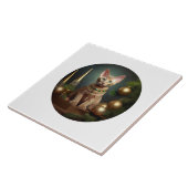 Peterbald kitten in de kerstsfeer tegeltje (Zijkant)