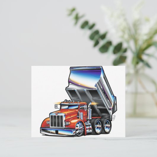 Peterbilt 357 Dump Truck Briefkaart (Staand voorkant)