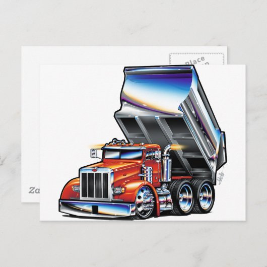 Peterbilt 357 Dump Truck Briefkaart (Voorkant / Achterkant)
