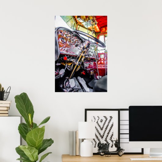 Peterbilt 359 dash poster (Thuiskantoor)