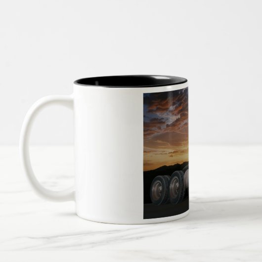 Peterbilt Cabover Two Tone Coffee Mok (Links)