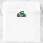 Peterbilt Green Truck Ronde Sticker (Tas)